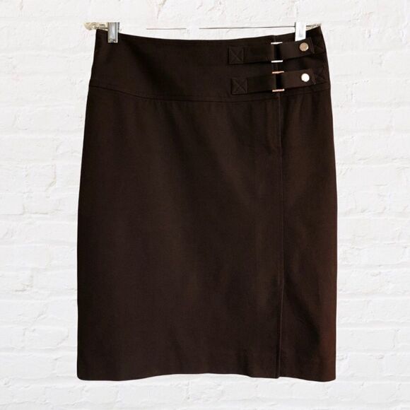 NWOT Lauren by Ralph Lauren Buckle Knee Length Skirt